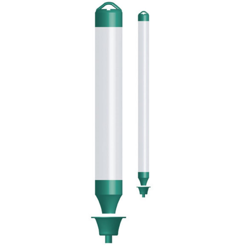 EcoBailer PRO Clear PVC Weighted Disposable Bailer 1.5" OD x 1 Ft, 347 mL Groundwater Sampling Tube with Big Mouth Spout, Top or Bottom Emptying Device, Case of 24, ecoPVC-PRO-151W