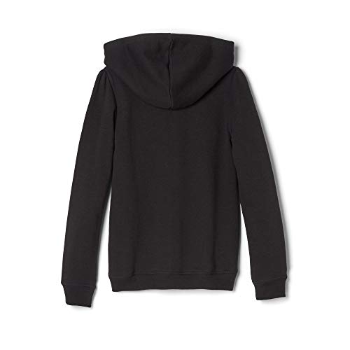 French Toast Girls' Big Zip Front Fleece Hoodie, Black, L (10/12) #TOP1