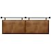 BSHOMGI Queen Headboard, Hanging Headboards with Brown Faux Leather Industrial Pipe Modern Style Only for Bed Backboard