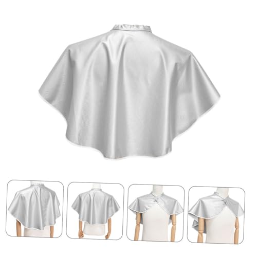 Delantal para peluquero, capa para el cabello 2 piezas blanca, capa desechable resistente a químicos para clientes de salón y barberos miniatura 7