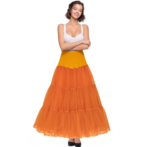 Image of Women's Floor Length Wedding Petticoat Long Underskirt for Formal Dress S-3XL