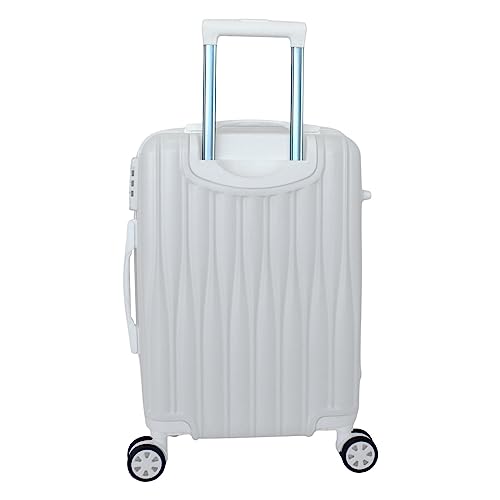 World Traveler Horizons 3-Piece Expandable Spinner Luggage Set, Cream White, One_Size4