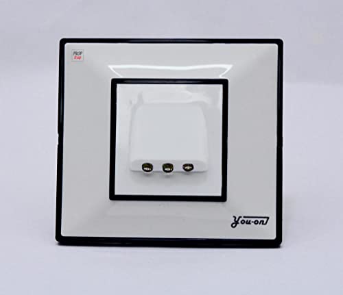 Prop It Up Smart & Slim LED Foot/Step Light for Modular Box, Modular Stair Led Light, Indoor/Outdoor Wall Recessed (3" X 3" INCH WW(2 Module))(Plastic)