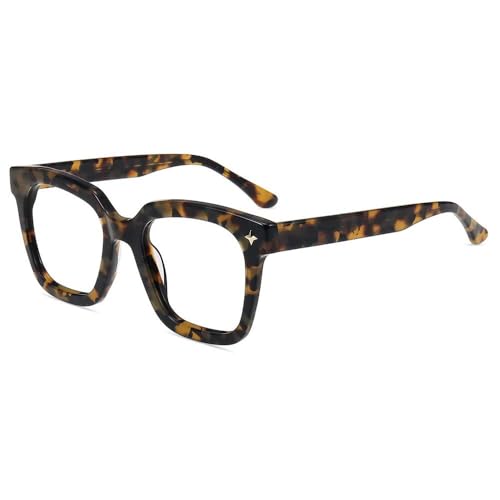 Image of Firmoo Oversized Blue Light Glasses for Women Men Large Frame Anti Eyestrain & UV Protection Computer Gaming Blue Blocker Eyeglasses(Tortoise)
