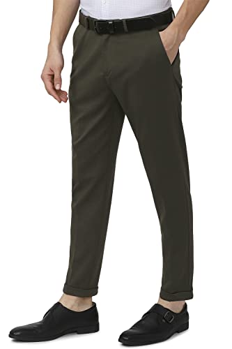 Image of Peter England Men's Carrot Fit Work Utility Pants