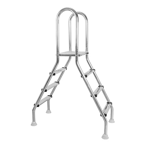 Escalera para piscina de 3 pasos con superficie antideslizante