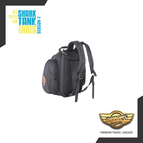 GUARDIANGEARS Shark Universal 28L (Not-Magnetic) Tank Bag with Rain Cover for All Motorcycles with Fuel Cap in Center from 100CC to 1000CC | Nylon