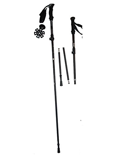 4 Season Ski Poles Tri-Fold Trekking Poles/Sticks Folding Collapsible Adjustable And Ultralight - Perfect For Skiing,Hiking, Walking, Backpacking Pair With 2 Pairs Of Baskets #TOP3