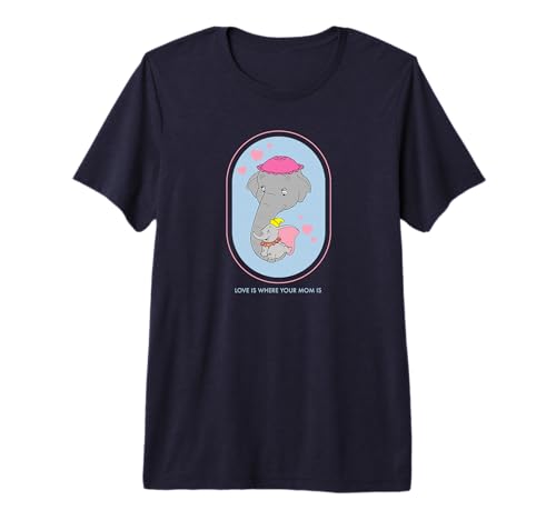 T-shirt Disney Dumbo Love Is Where Your Mom Is en coton doux pour maman et enfant