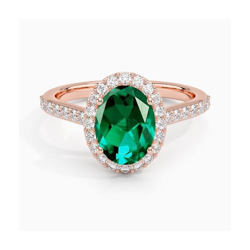 925 Sterling Silver Oval Shaped Ring 6X8 MM 1.5CT Gemstone Vintage Ring Engagement Ring for Women Oval Cut Unique Gemstone Bridal Wedding Ring Size 4~153