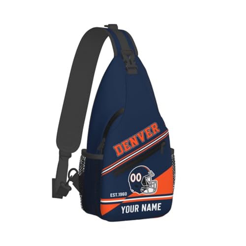 Custom Sling Bag,Personalized Football Crossbody Bags,Custom Cross Chest Bag,Sling Shoulder Backpack,Chest Bag Travel Daypack for Men Women Football Fans2