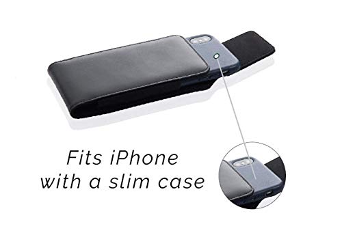 monsoon [Alpha] Genuine Leather Case Holster with Belt Clip for iPhone 17 / iPhone 17 PRO/iPhone 16 / iPhone 16 PRO/iPhone 15 / iPhone 15 PRO/iPhone 14 PRO - fits 6.3" 6.1" iPhone with Slim Case