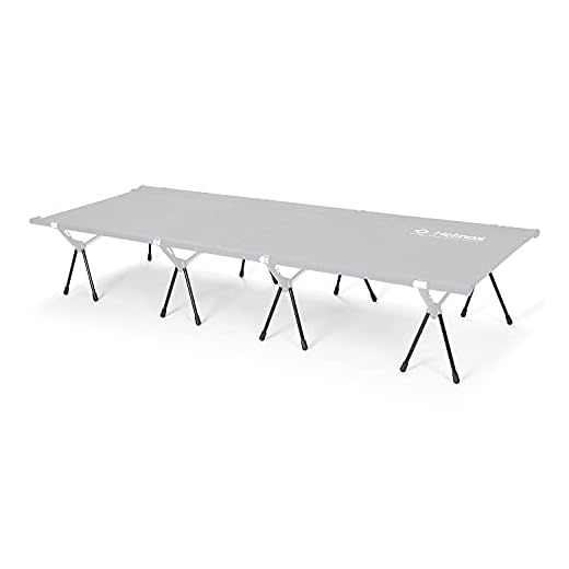 Helinox Cot Leg - Beinverlängerung für Campingliege,Feldbett,erhöhte Schlaffläche,Stauraum,inkl. Tragetasche, 16pcs Black