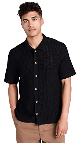 Chemise boutonnée en crochet Vince homme au design premium texturé