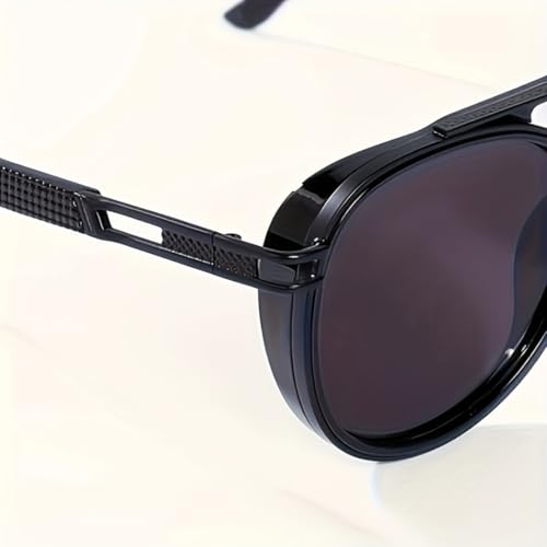 Lunettes de soleil vintage pour hommes UV400 monture acétate robuste - 5