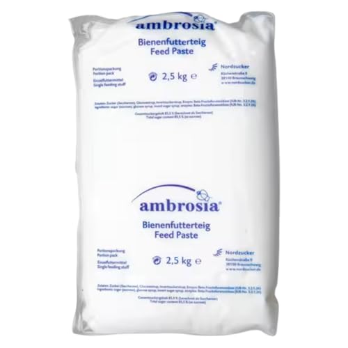 Ambrosia Bee Fondant 2.5kg Pack Premium Winter Bee Feed & Emergency Food for Honey Bees Ready-to-Use Beekeeping Fondant Beekeeping Supplies UK Ltd + MBK