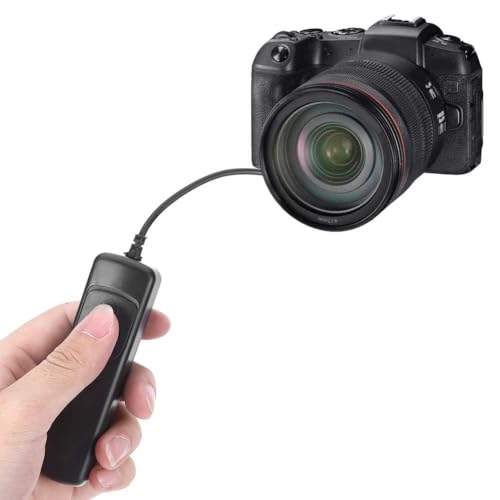 VBESTLIFE Controllo Telecomando Cablato per DSLR, Cavo di Rilascio Dell'otturatore Rs 60E3 1M con Mezza Pressione Focus, Compatibile con 500D 450D 700D 650D 550D 60D 600D 100D 1200D