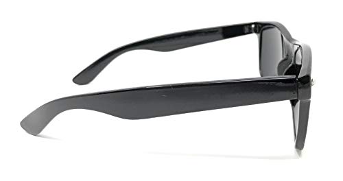 My Shades - Retro 80's Classic Rectangle Sunglasses (Black, Super Dark)4