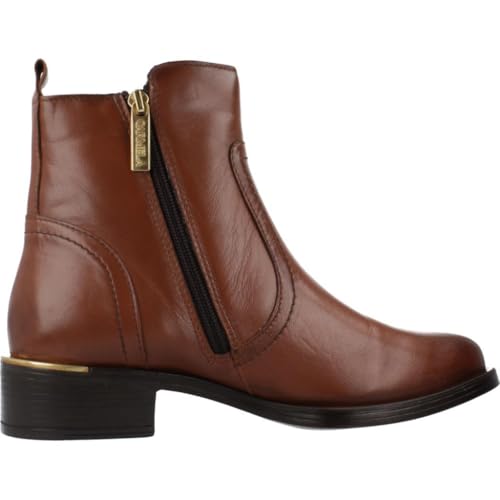 Carmela Para Mujer. 16201701-CAMEL Botines De Piel 162017 MarróN (37), Plano, Cremallera, Casual - 4