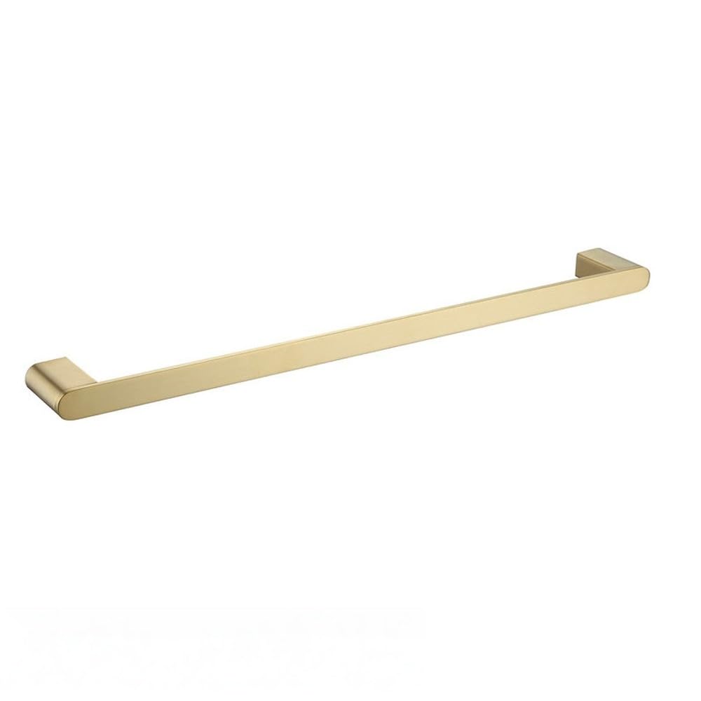 VVW&LIU Brushed Gold Towel Rack Single Rod Towel Rack Wall Mounted Towel Bar Bathroom Hardware Accessory,Brushed Gold