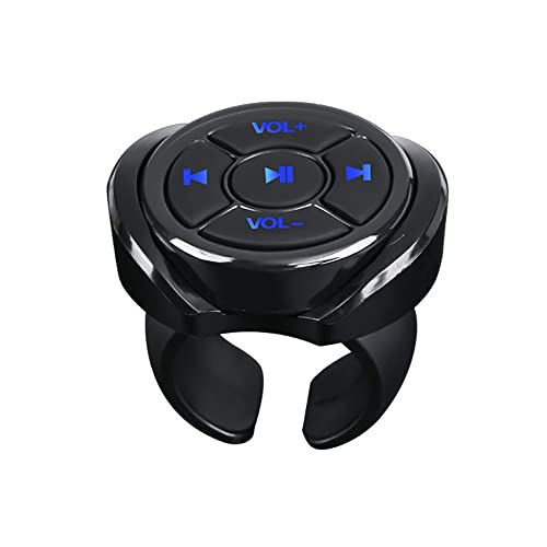 Aumotop Wireless Media Button BT5.0 - Mini mando a distancia para el volante del coche, para reproducción de música, selfie, compatible con dispositivos Android iOS