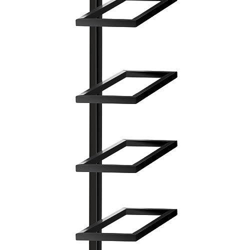 Yaheetech Weinregal Flaschenhalter Flaschenregal Aufbewahrungsregal für die Wand aus Metall 10 Flaschen, Schwarz