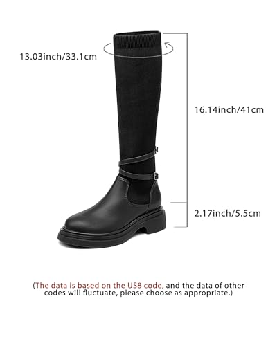 Women's Punk Round Toe High Boots2