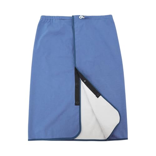 Adjustable Urine Leakage-Proof Skirt Waterproof Washable Incontinence Bed Pad with Skirt for All Multicolor Multiple Sizes(Blue-Button,XL)