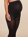 Motherhood Maternity Women's Maternity Support Pantyhose Pregnancy Over The Belly Opaque Tights, Black, X-Large