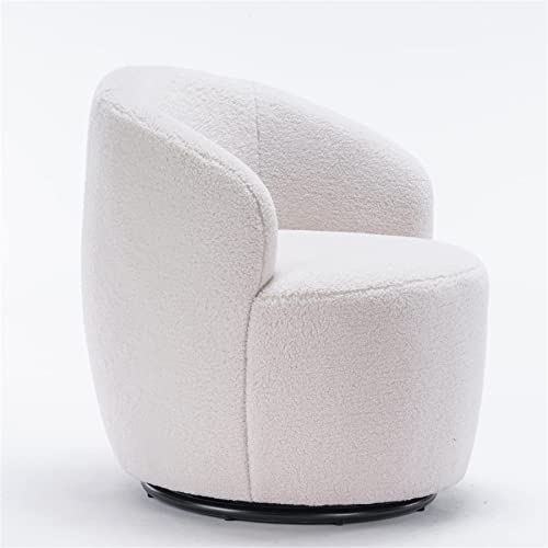 Sillón giratorio peluche blanco moderno miniatura 4
