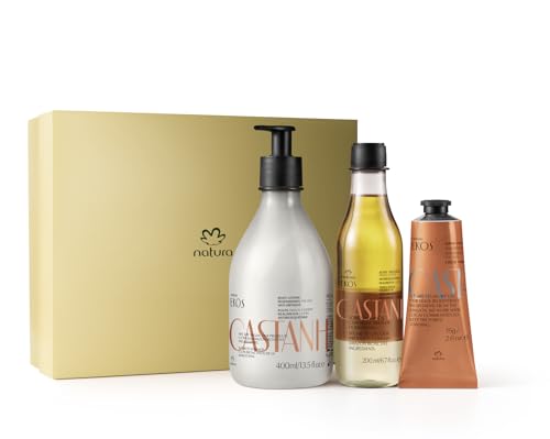 natura - Brazil Nut Deep Nourishing Holiday Gift Set Triple-Phase Shower Oil 200 ml + Body Lotion 400 ml + Hand Cream 75 g 100% Vegan Rich in Omega 6 & 9 Deep Hydration & Radiance