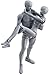 Body Kun DX Set Male & Female Gray Color Action Figure Variable Doll PVC Figure Model for SHF S H Figuarts Body-Chan