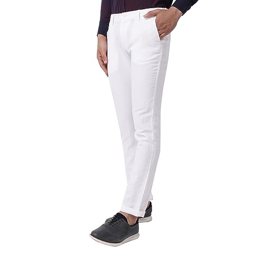 Image of Blackberrys White Coloured Mens Trousers (Size: 40)-EK-Kinsley # White