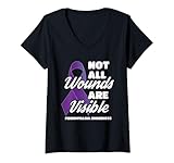 Photo Gallery donna fibromyalgia awareness not all wounds are visible fibro maglietta con collo a v Photo Gallery donna fibromyalgia awareness not all wounds are visible fibro maglietta con collo a v