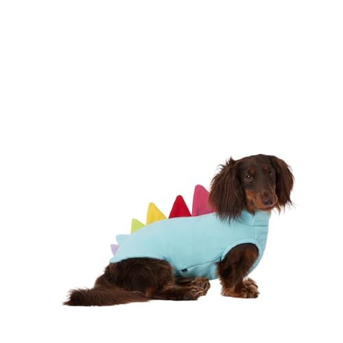 ESCCBOO Italian Greyhound & Dachshund Dog Fleece Dinosaur Sleeveless Onesie Cozy Turtleneck Costume Outfit for Mini Dachshund Italian Greyhound Whippets (Blue Small)