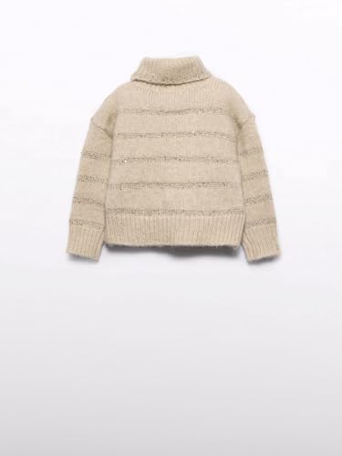 Abel & Lula Sequen Stripes Sweater for Girls Wheat2