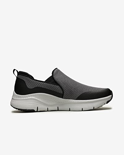 Image of Skechers Men's Arch Fit Banline Oxford, Charcoal /Black, 7.5 M US