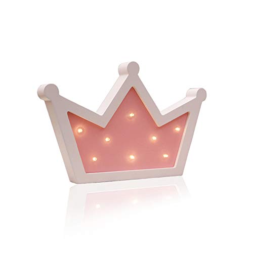 Image of SICHOWEL Queen Princess Kings Shaped Sign-Lighted,Crown Decor for Birthday Wedding Party, Christmas, Kids Room, Living Room Decor (1, Pink) (1)