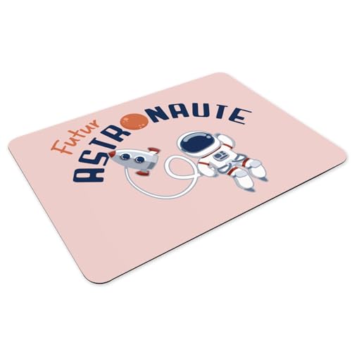 Sets de table rose futur astronaute grand format caoutchouc lavable