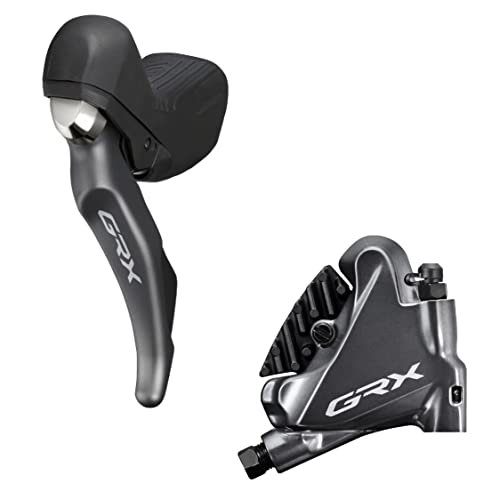 Shimano GRX ST-RX810 GRX 11-speed STI bled with BR-RX810 flat mount calliper, right front, Black