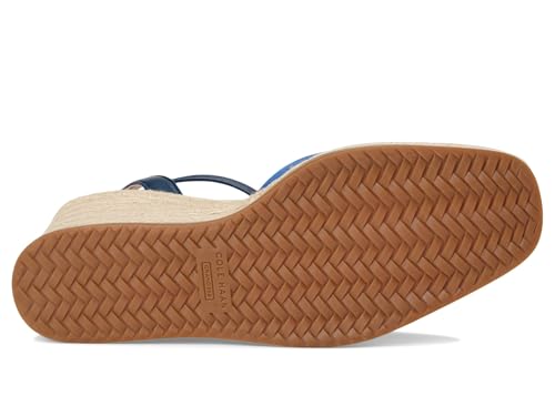 Cole Haan Cole Haan Women's Cloudfeel Kyra Espadrille Wedges, Dutchblue Suede/Navy Blazer Leather, 7-B US