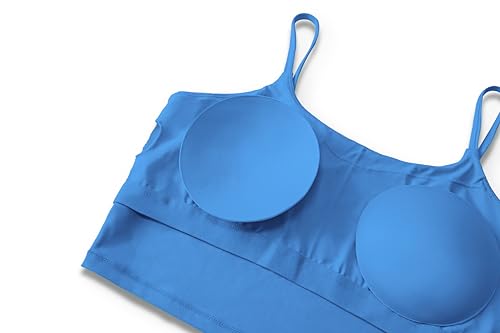 Image of ECOPARTY Wirefree Padded Yoga Sports Bra for Women - Moisture Wicking Quick Dry Workout Crop Tank Camisole