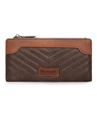 Image of Montana West Wrangler Wallet Women Slim Bifold Wallet Women Minimalist Wallets, Card Cases & Money Organizers Ladies Female Travel Wallets with Smooth Zippers