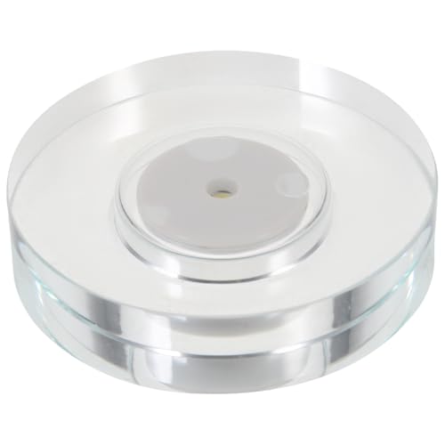 Luxshiny Socle Rotatif LED Rechargeable USB Support Lumineux Stable pour Présentoirs Sphères Cristaux et Objets Acrylique