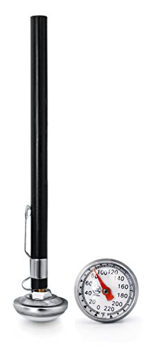 New Star Foodservice Pocker Read Thermometer, 1 inch, Black