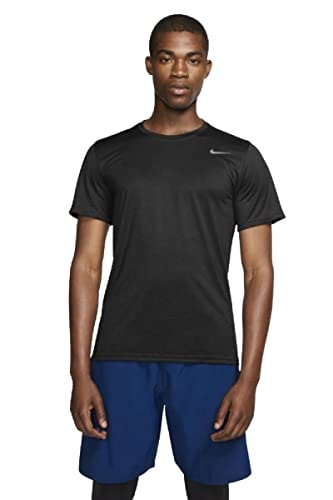 Image of Nike Men's Legend 2.0 Short Sleeve Tee, Black /Black /Matte Silver, Large