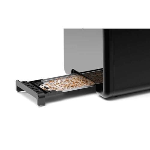 Bosch TAT3P423GB DesignLine Toaster, Stainless Steel, 970 W, Black
