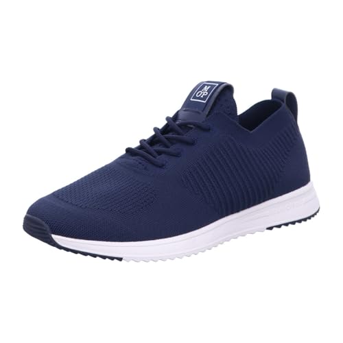 Marc OߴPolo Herren Sneaker flach mit herausnehmbarer Innensohle sportlich, Blau (Navy), 43