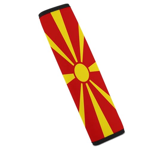 Vafogehu Macedonia Flag Car Seatbelt Covers Shoulder Pad,Suitable for Handbag Camera Backpack Strap