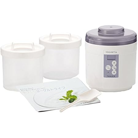 TANICA 【温度調節機能で市販・カスピ海・ケフィアヨーグルト / 納豆・甘酒に対応】 ヨーグルティア スタートセット ホワイト YM-1200-NW